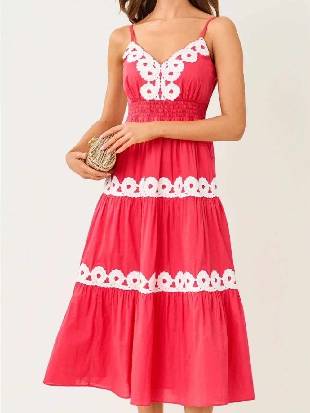 Lilly Pulitzer Zanna Midi Dress with Crochet-Trim